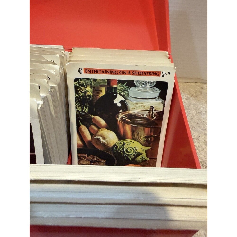 Vintage 1971 Betty Crocker Recipe Card Library Red Box - 18 of 24 Sections - Picture 5 of 7